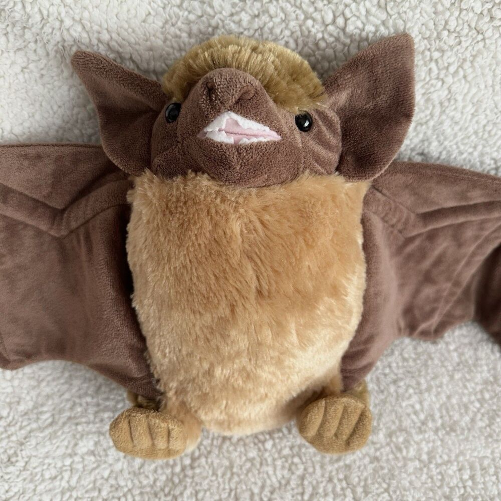 Wild Republic Bat Stuffed Animal Toy Plush Doll Brown Soft Plush Realistic - Picture 2 of 5